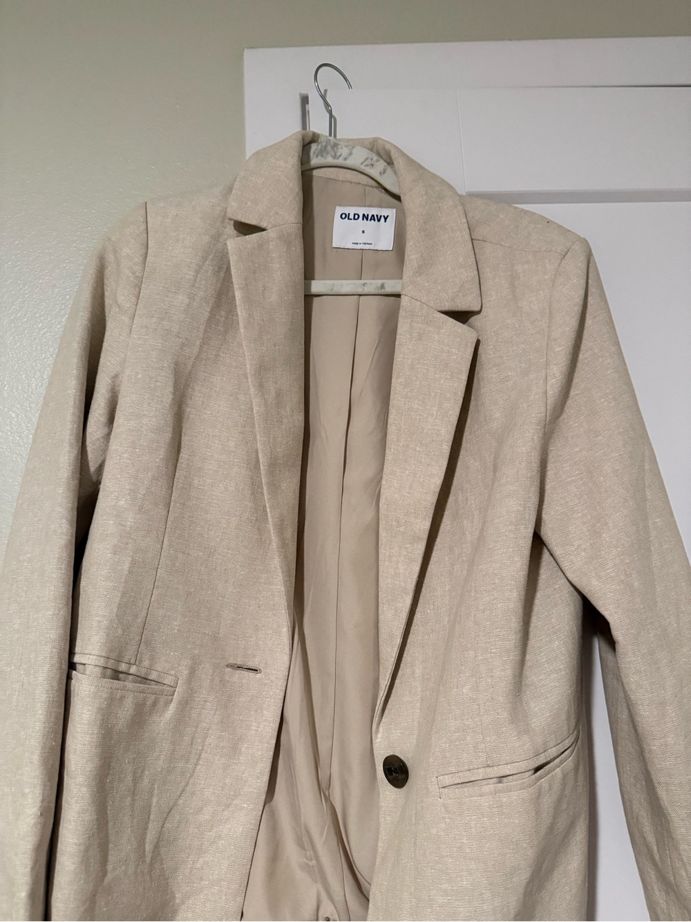 Old Navy Beige Single-Button Women's Blazer